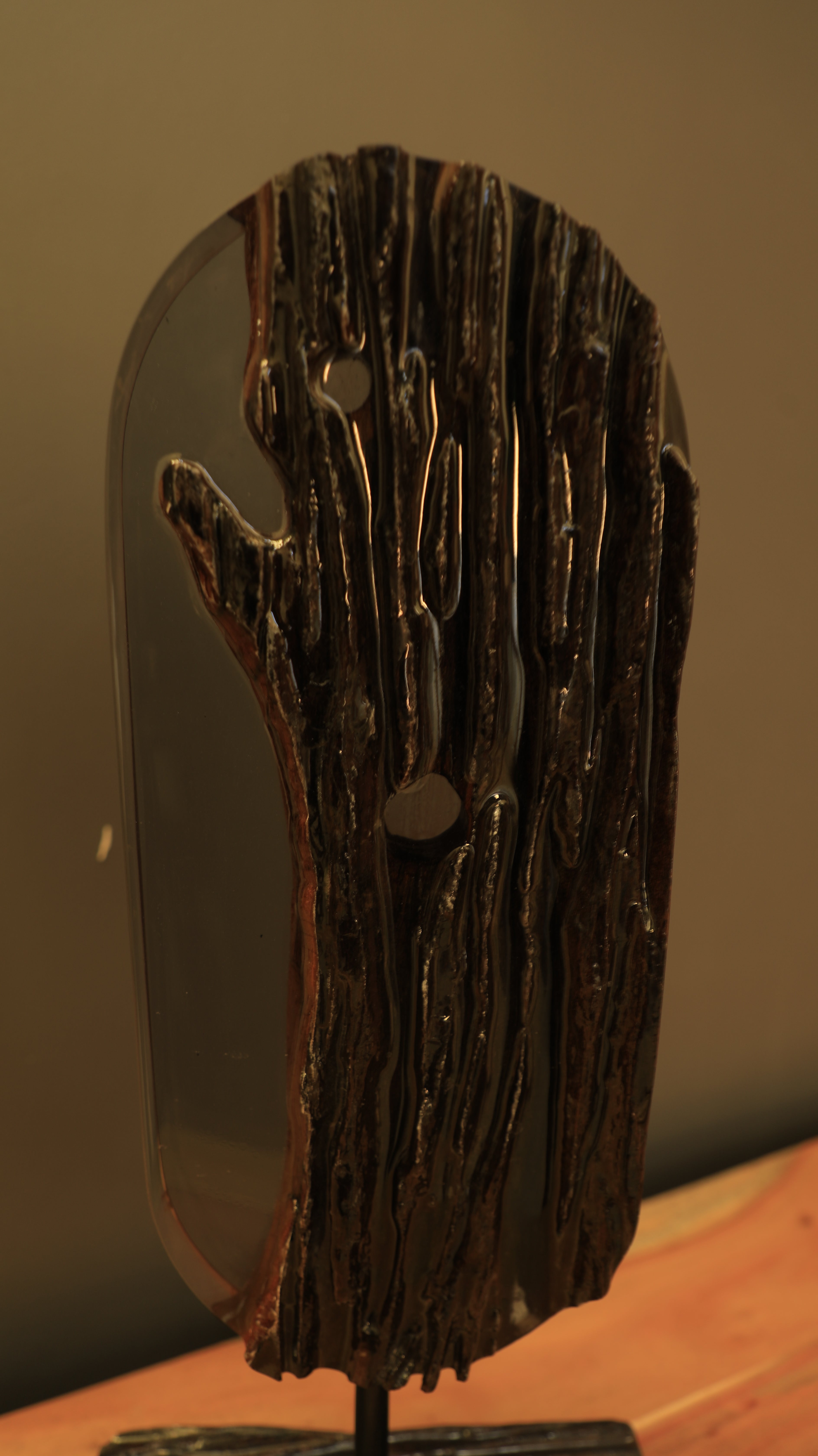 Sleeper Wood & Epoxy Capsule Table – Art Deco with a Modern Twist