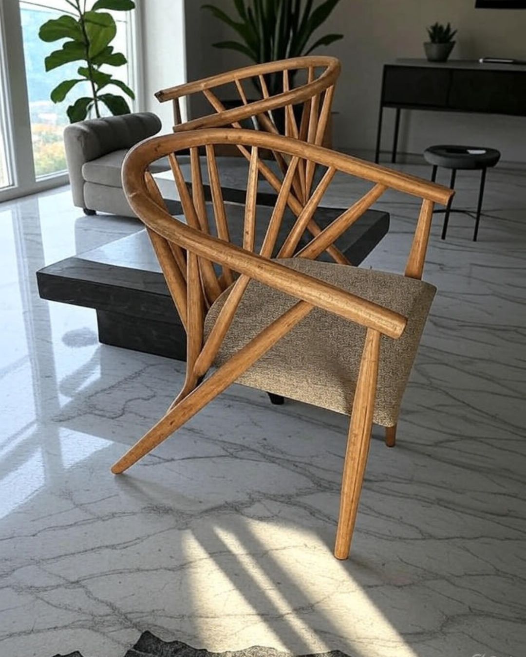 Carrera Mango Wood Dining Chair – Understated Elegance – Modern Design – 59 x 57.5 x 82.5 cm