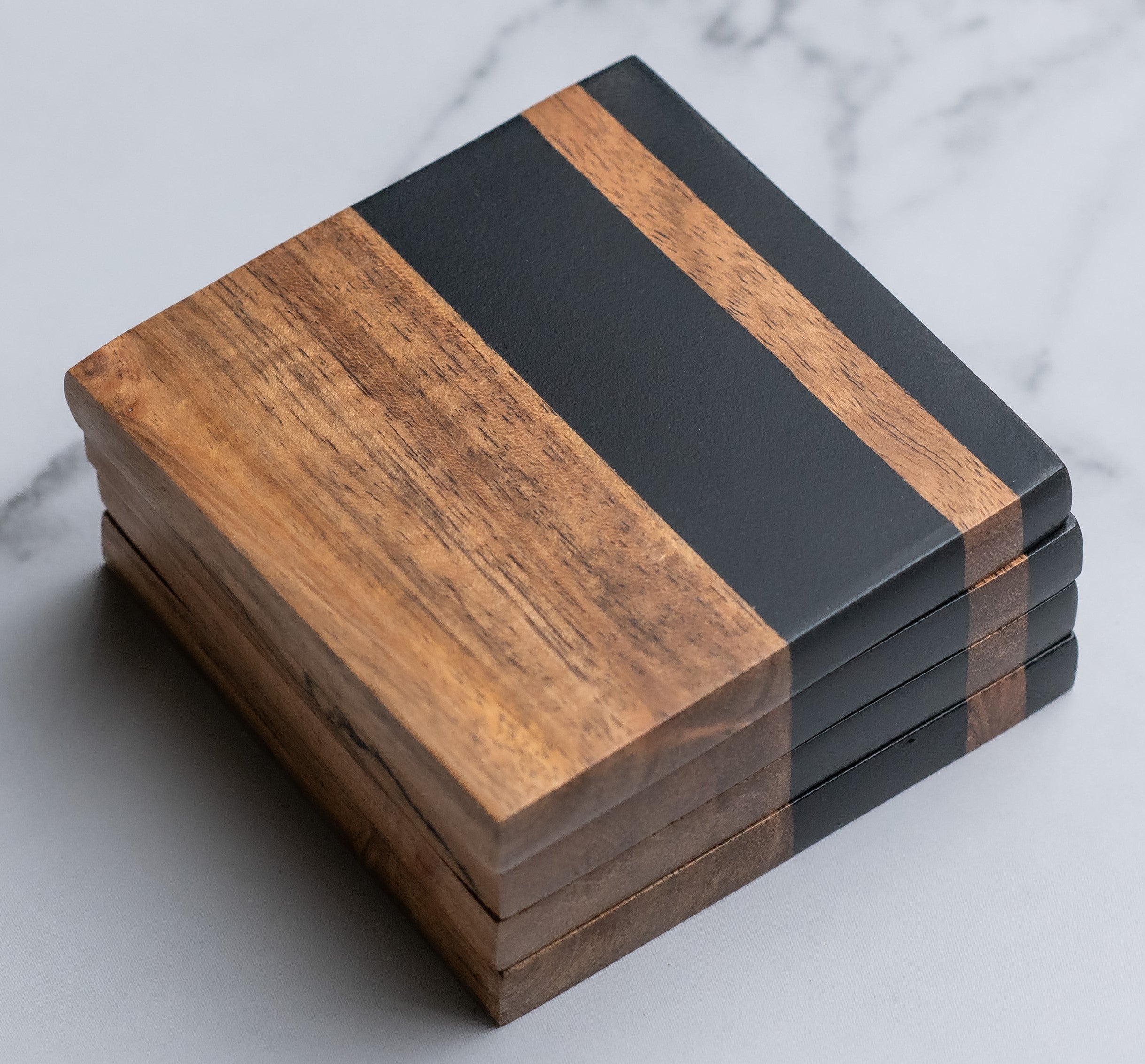 Artemish Epoxy Resin Coaster Set of 4 – Modern Minimalism – Durable and Absorbent – 9" x 9" x 1.5