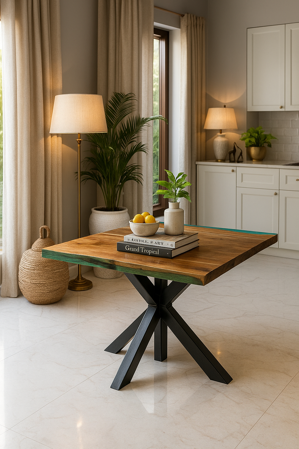 Sand Square 4 Seater Dining Table