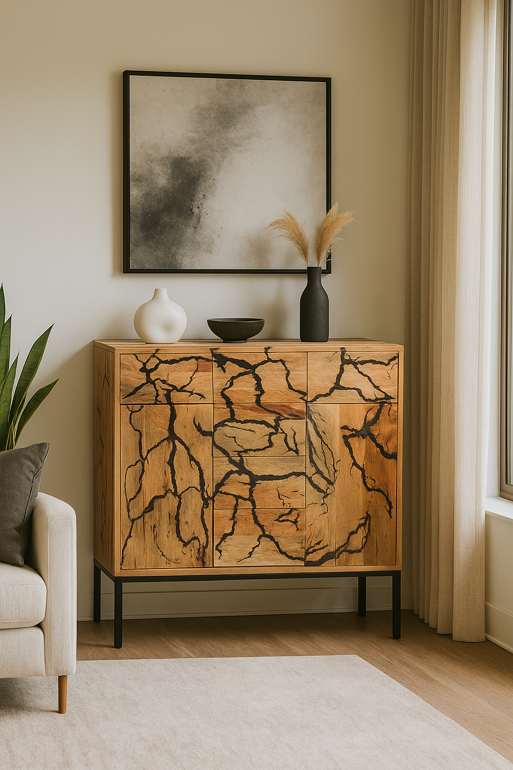 El Dorado Side Board – Sophisticated Storage Option Chic Style – 48 x 15 x 42 cm