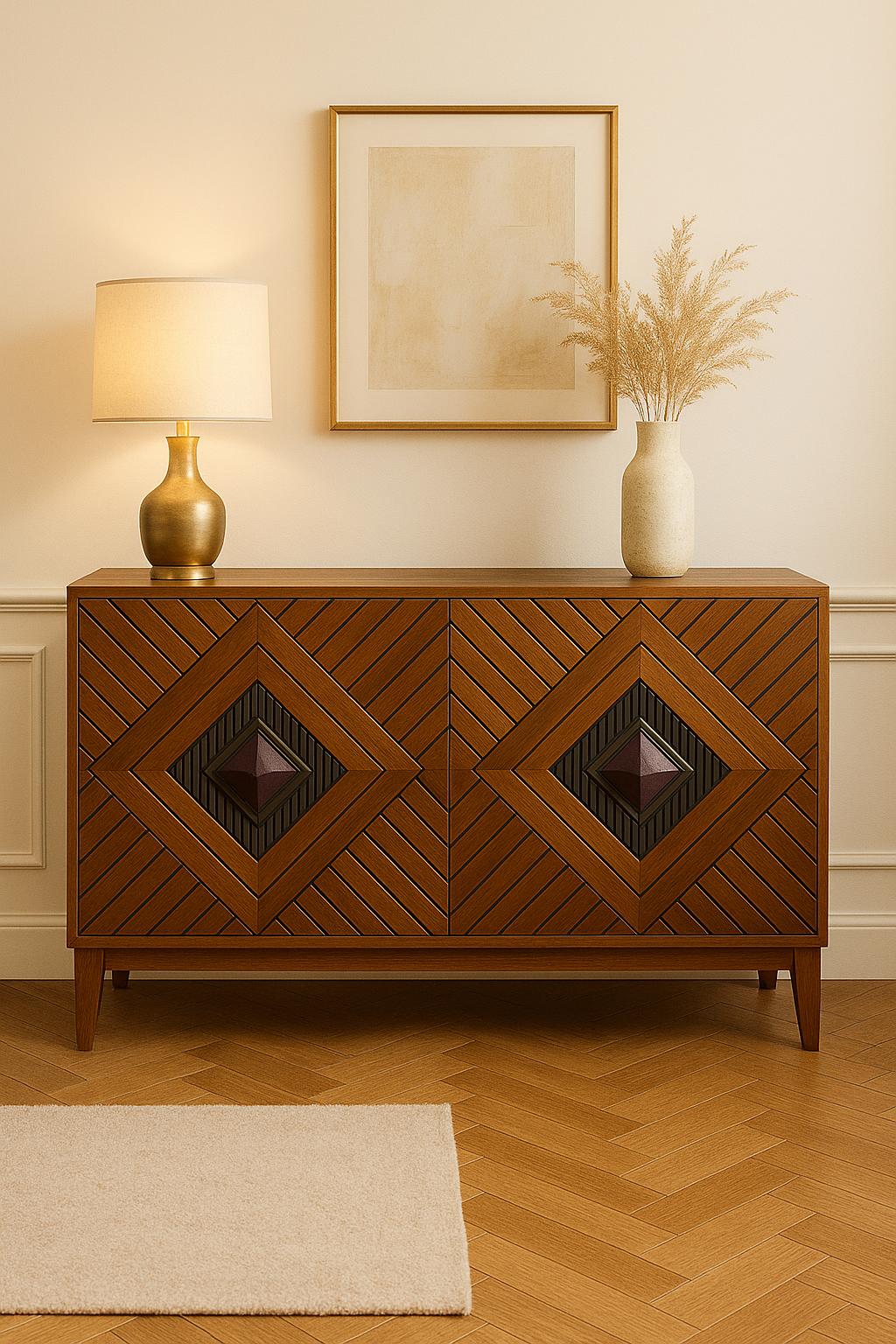 Chevron Side Board – Elegant Practicality – Dazzling Design – 55.5 x 18 x 30 cm