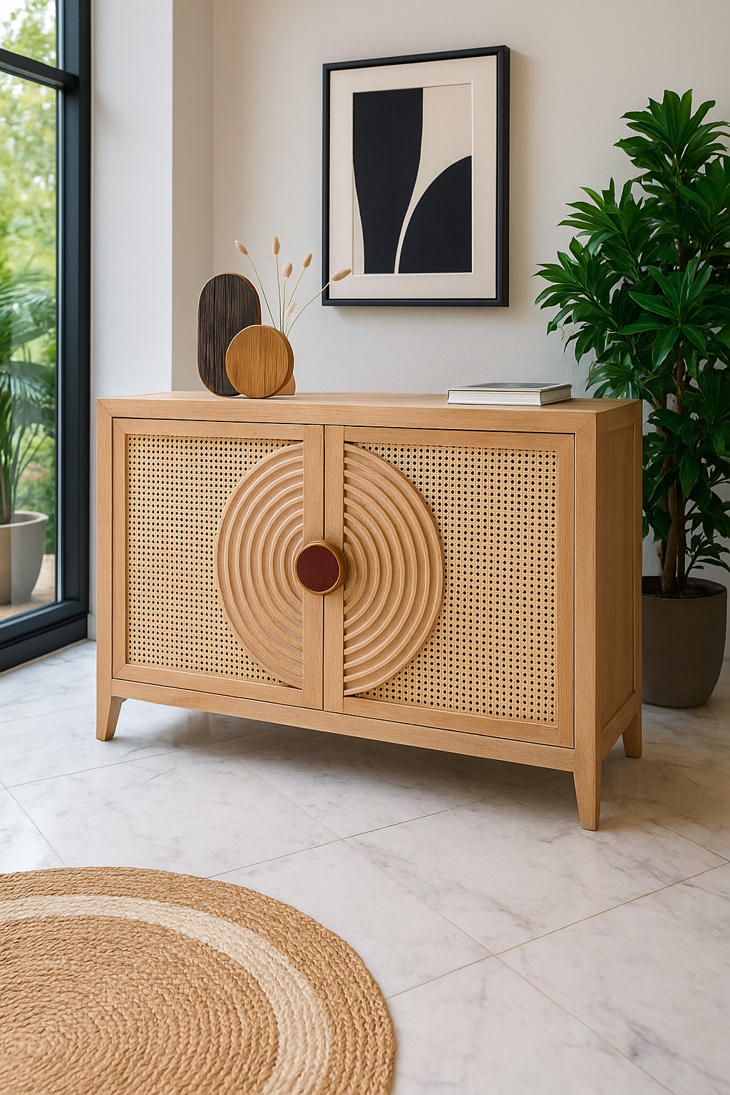 Mango Wood & Epoxy Artisan Contemporary Sideboard