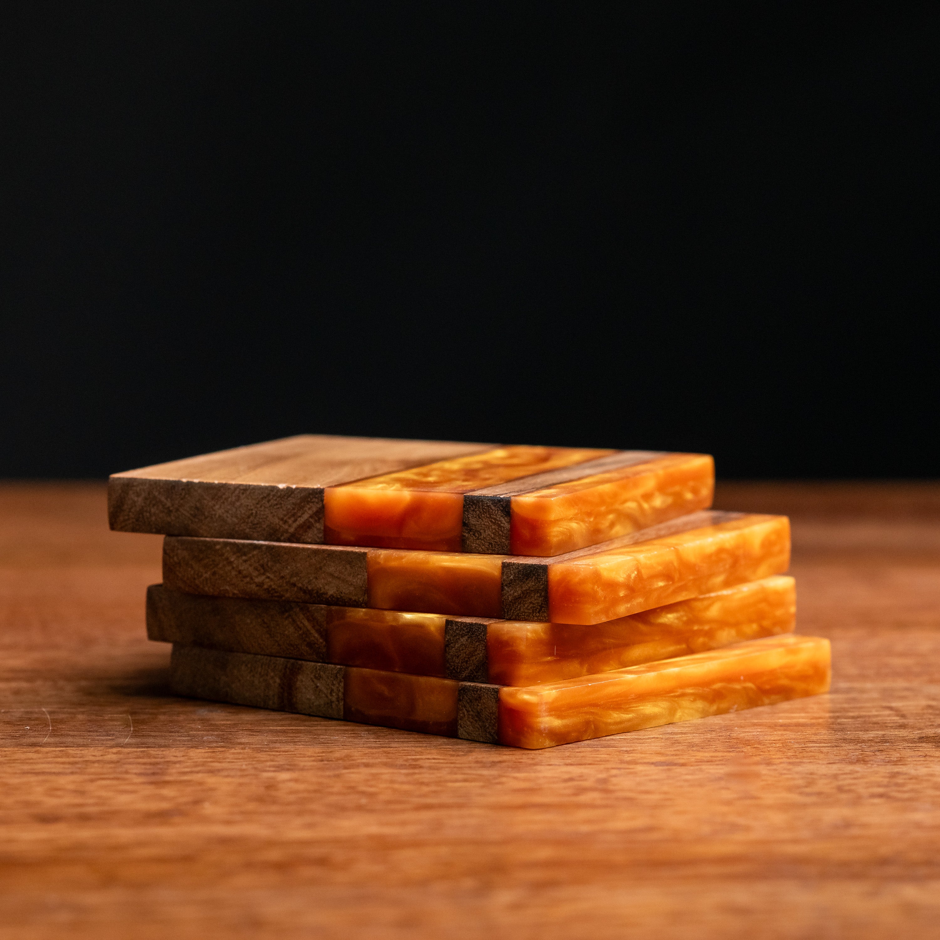 Artemish Epoxy Resin Coaster Set of 4 – Modern Minimalism – Durable and Absorbent – 9" x 9" x 1.5