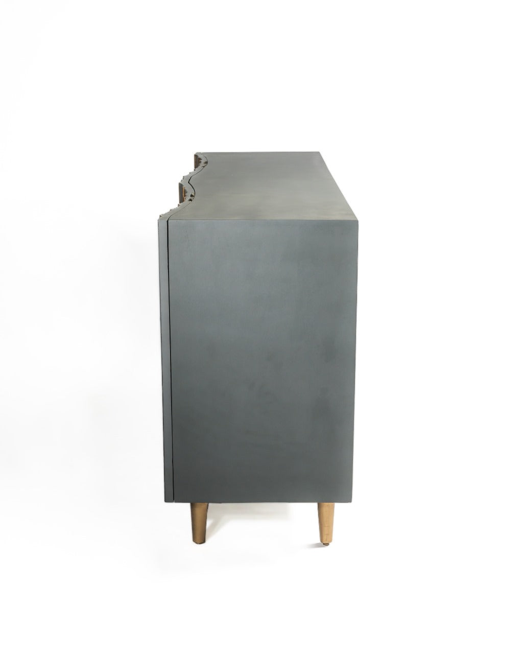 Elegance Redefined: Modern Mangowood Sideboard with Ample Storage in Gray and Gold Finish