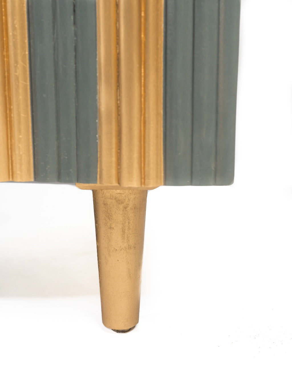 Elegance Redefined: Modern Mangowood Sideboard with Ample Storage in Gray and Gold Finish