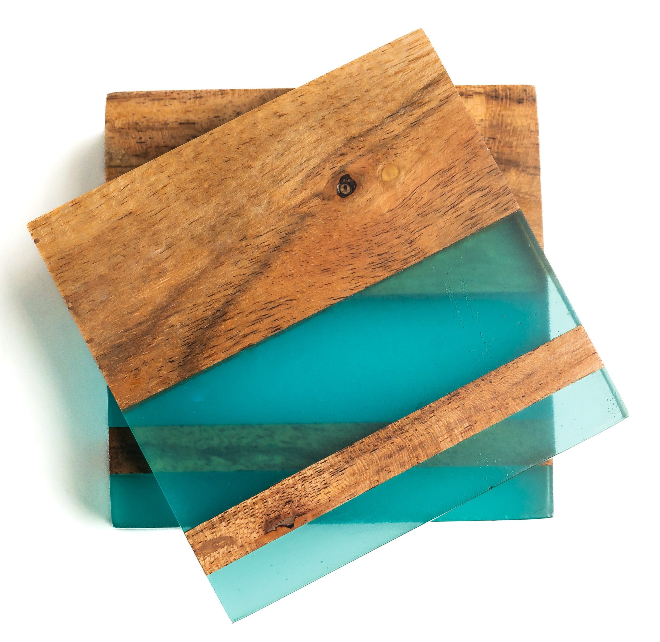 Artemish Epoxy Resin Coaster Set of 4 – Modern Minimalism – Durable and Absorbent – 9" x 9" x 1.5