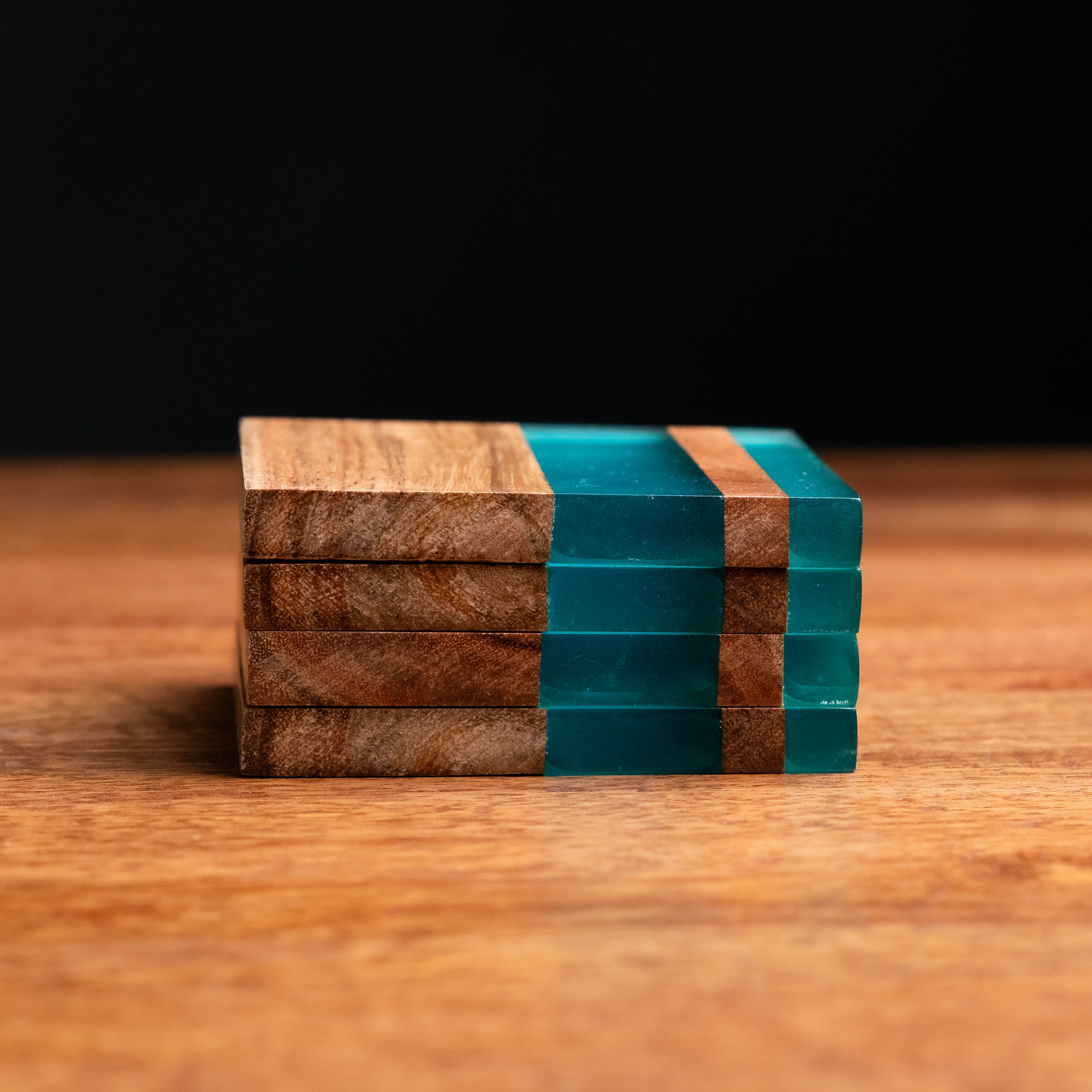 Artemish Epoxy Resin Coaster Set of 4 – Modern Minimalism – Durable and Absorbent – 9" x 9" x 1.5