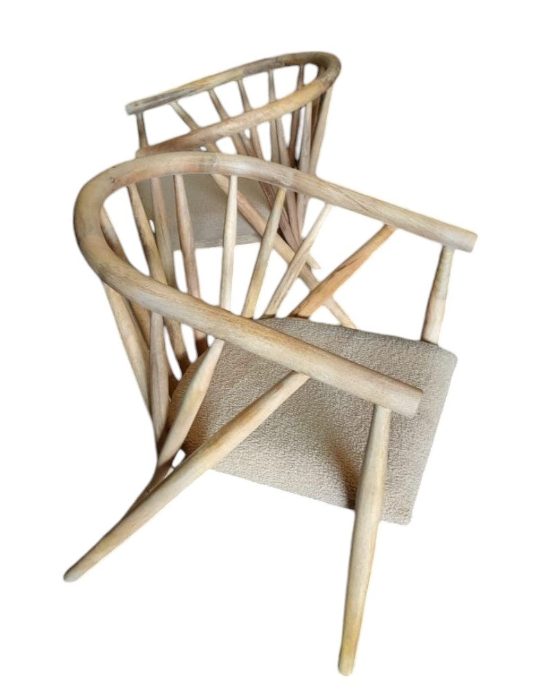 Carrera Mango Wood Dining Chair – Understated Elegance – Modern Design – 59 x 57.5 x 82.5 cm