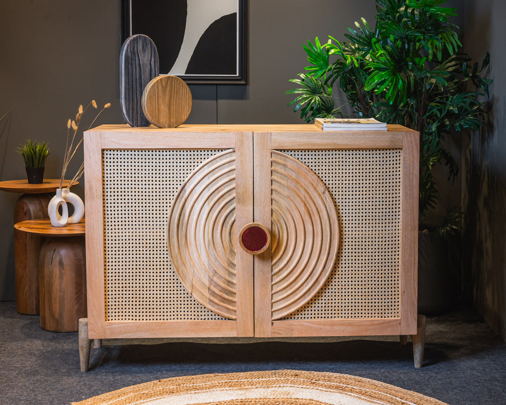 Mango Wood & Epoxy Artisan Contemporary Sideboard