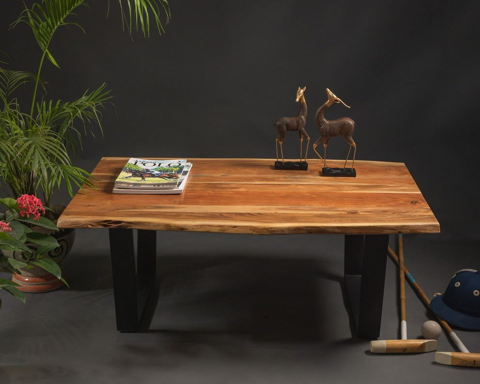 Dashing Live Edge Centre Table – Organic Beauty – Contemporary Design – 120 x 84 x 46 cm