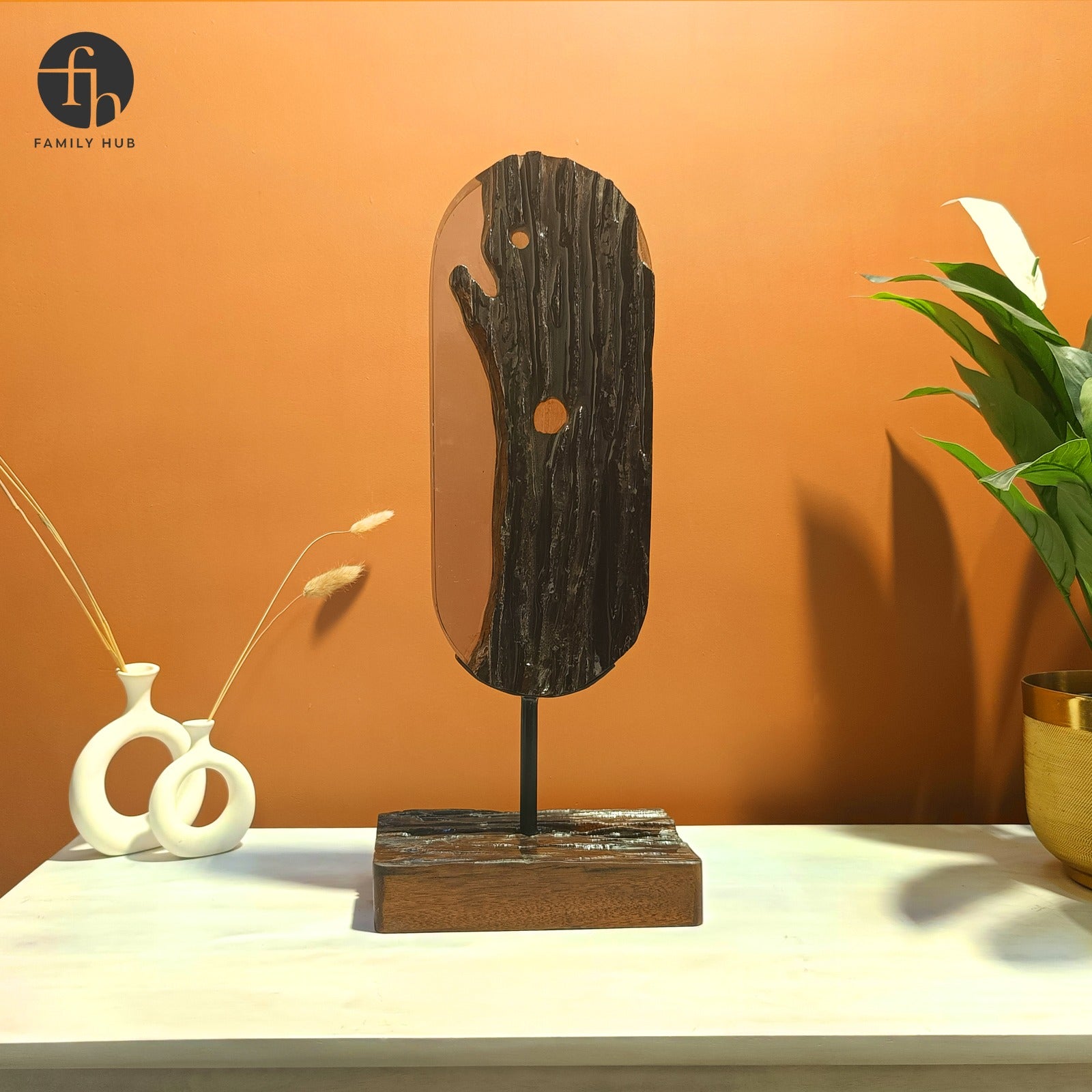 Sleeper Wood & Epoxy Capsule Table – Art Deco with a Modern Twist