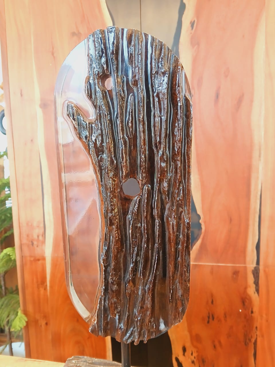 Sleeper Wood & Epoxy Capsule Table – Art Deco with a Modern Twist