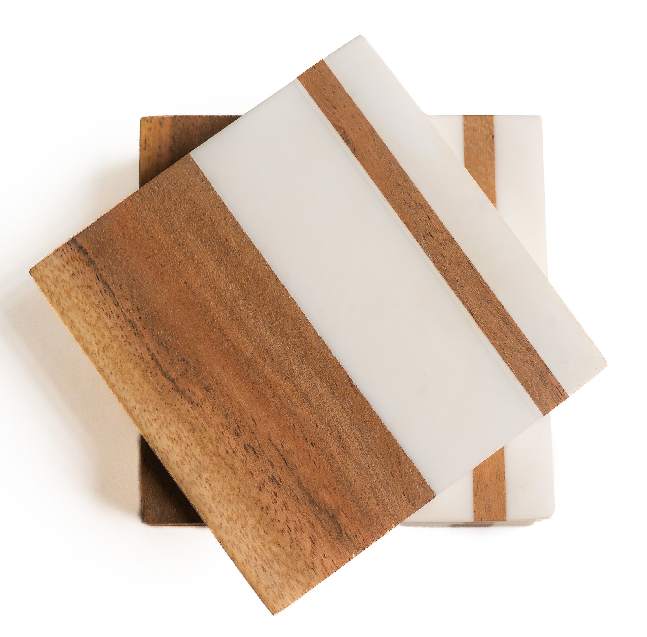 Artemish Epoxy Resin Coaster Set of 4 – Modern Minimalism – Durable and Absorbent – 9" x 9" x 1.5