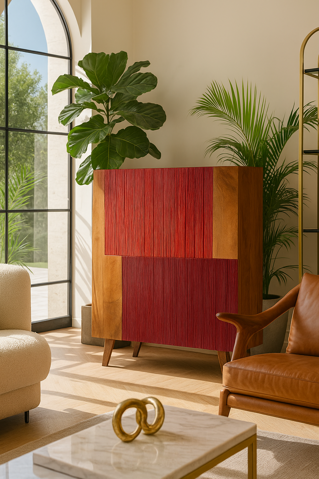 Artēmish Batten Cabinet – Industrial Chic – Functional Storage Solution – 88.9 x 40.64 x 119.38 cm