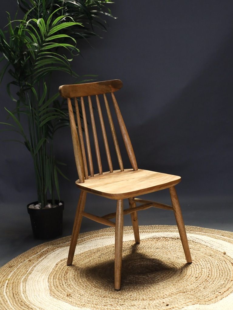 Chair (Natural Finish Acacia Wood) – Eternal Design – Ergonomic Comfort – 97 x 48 x 48 cm