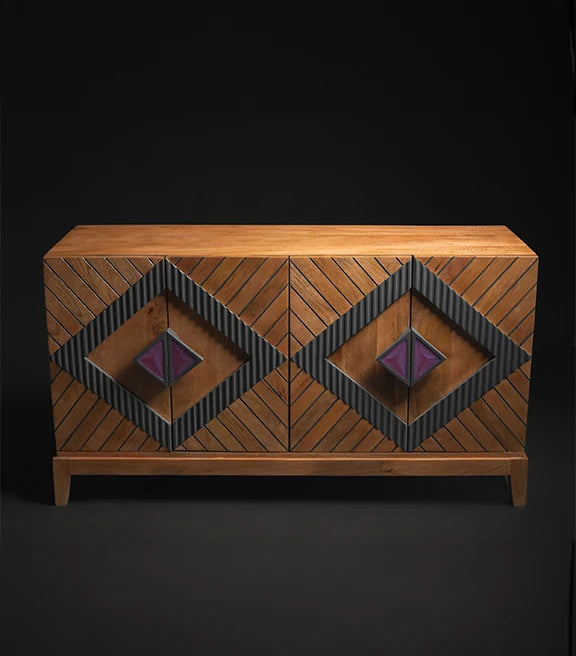 Chevron Side Board – Elegant Practicality – Dazzling Design – 55.5 x 18 x 30 cm