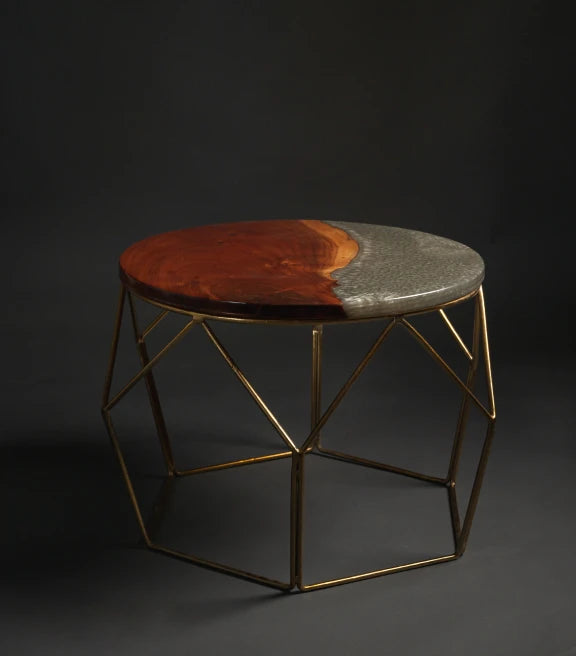 Crescent Grey Moon Table – Celestial Elegance – Unique Centerpiece – 28 x 21 x 18 cm