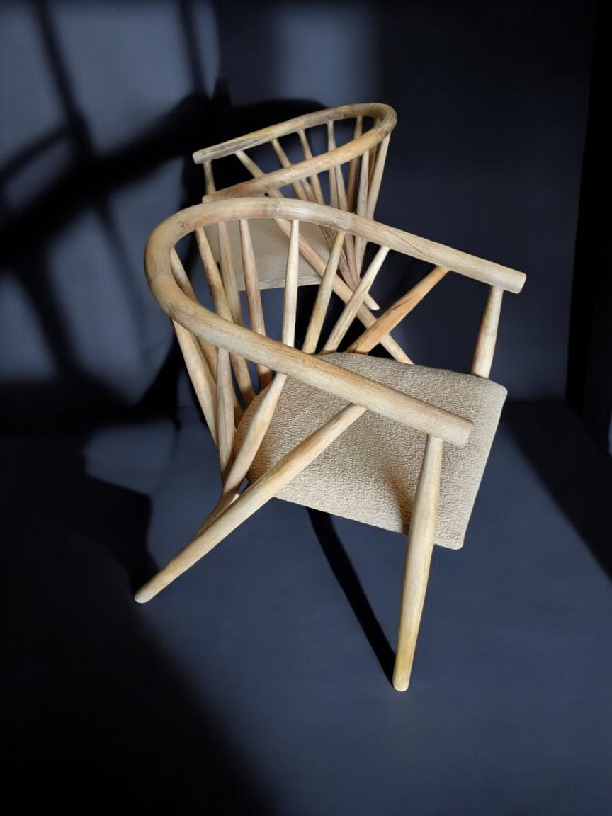 Carrera Mango Wood Dining Chair – Understated Elegance – Modern Design – 59 x 57.5 x 82.5 cm