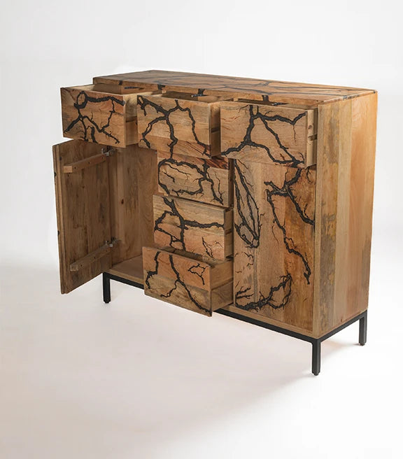 El Dorado Side Board – Sophisticated Storage Option Chic Style – 48 x 15 x 42 cm