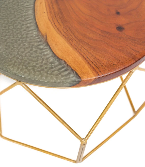 Crescent Grey Moon Table – Celestial Elegance – Unique Centerpiece – 28 x 21 x 18 cm